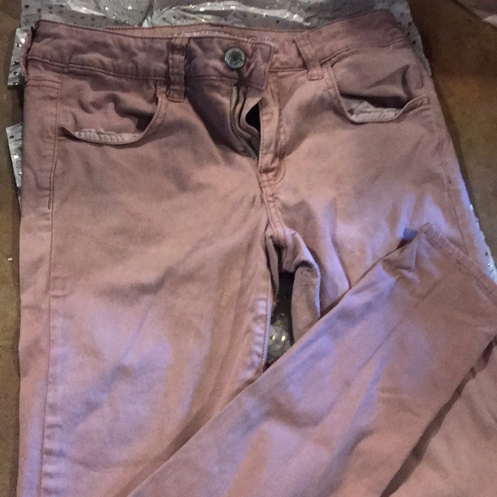 American Eagle Lavender Jeggings, worn